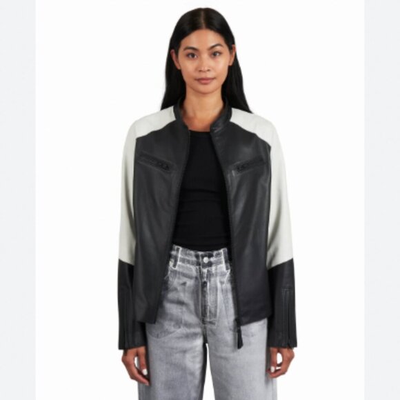 NWT Jakett Thea Washed Leather Jacket Size Small - Picture 1 of 6